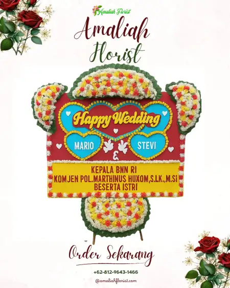 Papan Bunga Pernikahan Pragu